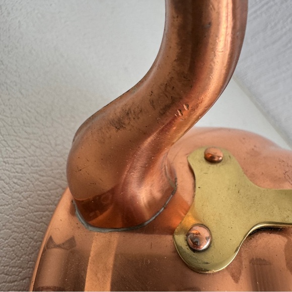 Vintage Portugal Copral Midcentury Copper Tea Kettle - Picture 4 of 13